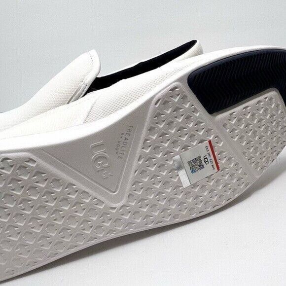 UGG 1124893 Men's Sz 12 White Sheldon Slip On Casual Sneakers Loafers - Picture 7 of 8